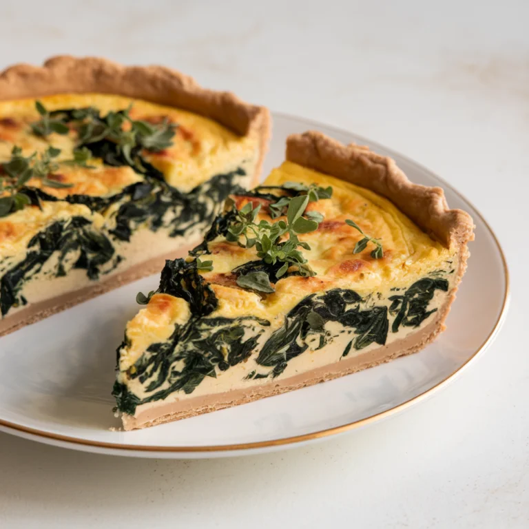 Vegan Tofu Quiche With Spinach
