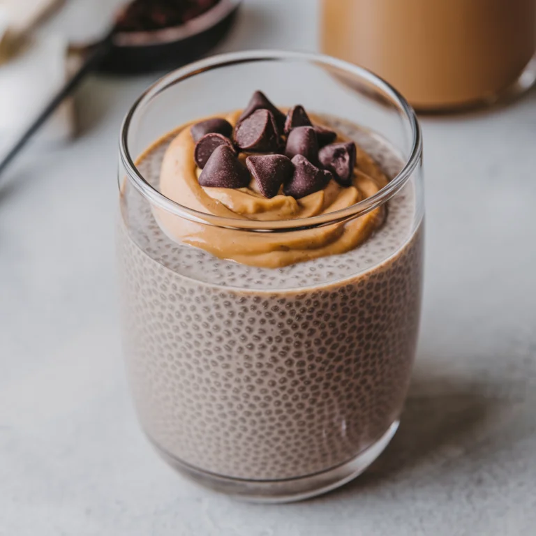 High-Protein Chocolate Peanut Butter Chia Pudding